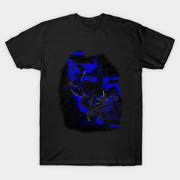 Distressed Snake Eyes T-Shirt by CaptainOceanSkydive